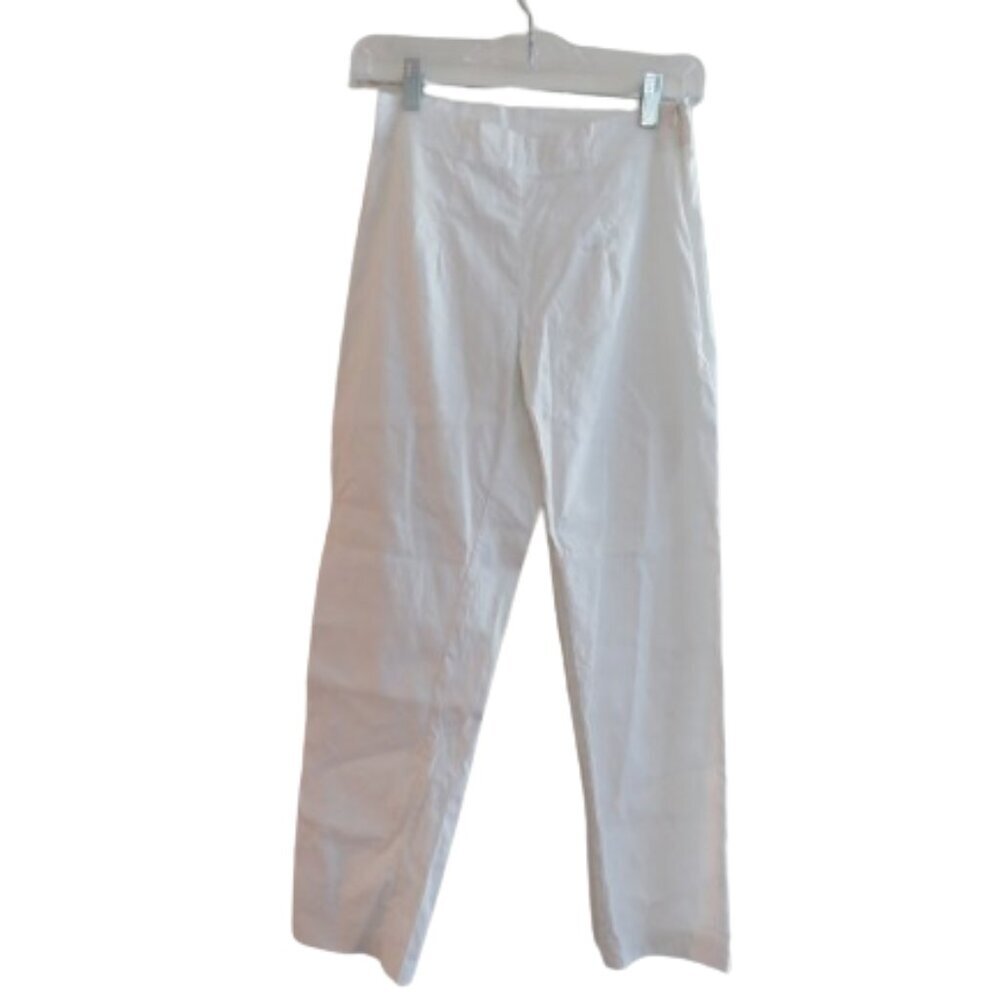 RUNDHOLZ BLACK LABEL White Linen Blend Cropped Pants Lagenlook - Size XS